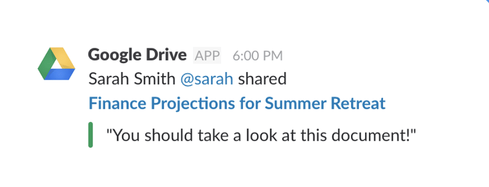 Google Drive Slack Integration