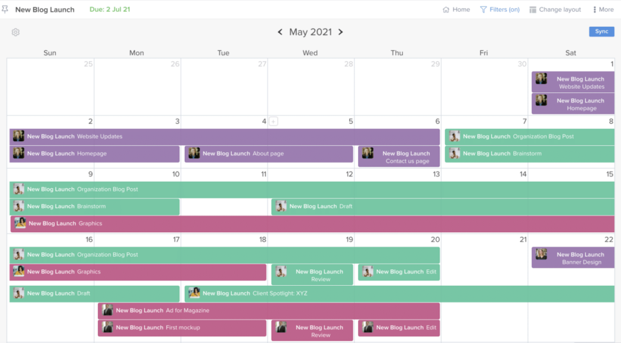 Hive calendar view