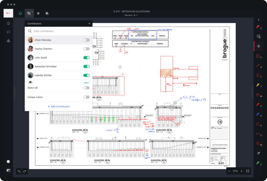 Drawboard dashboard