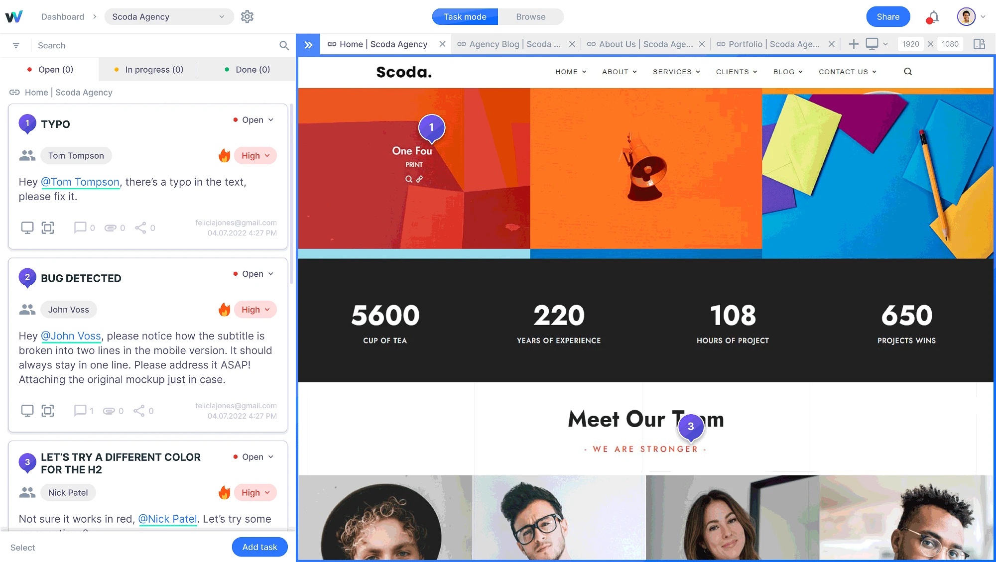 webvizio dashboard