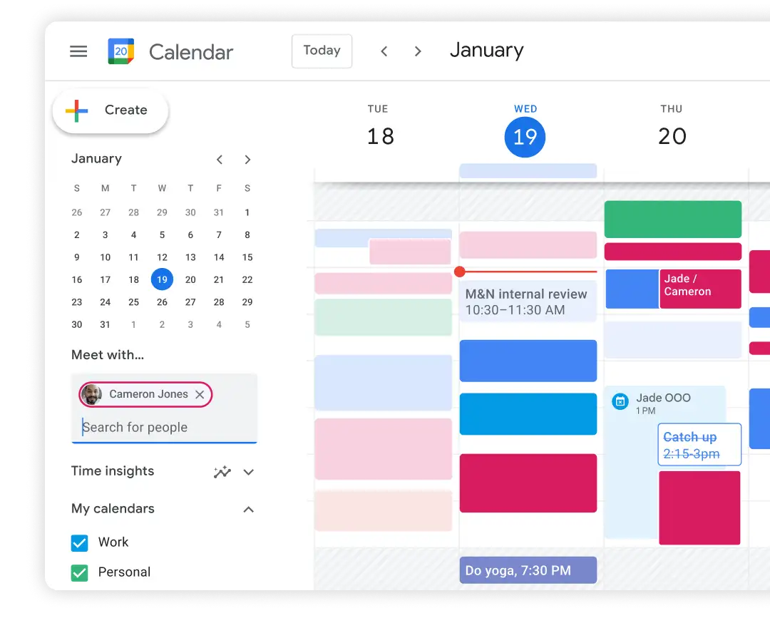google online calendar tool